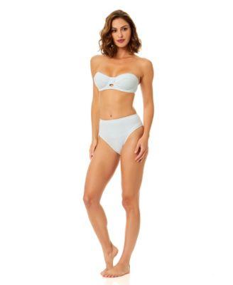 cece womens retro underwire bikini top mid rise bottom