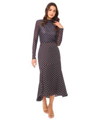 cece womens turtleneck top flouncy midi skirt