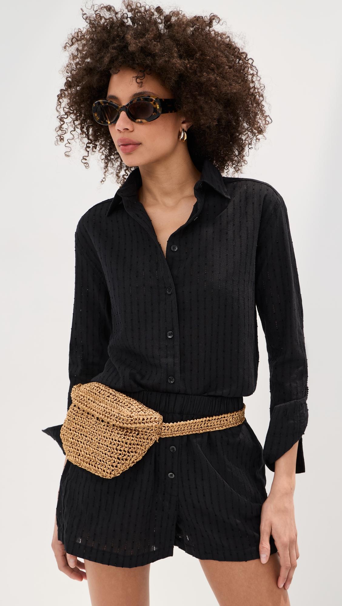 cecelia eyelet button down