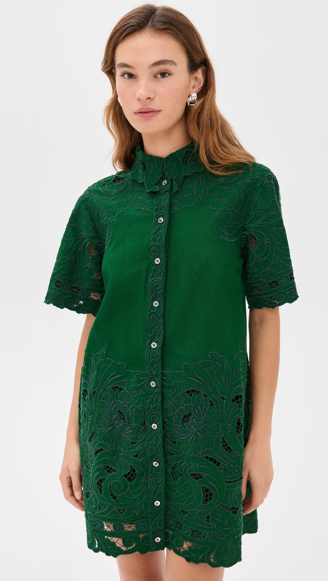 ceci embroidery shirt dress