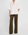cecilia ruffle-collar short-sleeve shirt