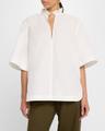 cecilia ruffle-collar short-sleeve shirt