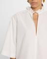 cecilia ruffle-collar short-sleeve shirt
