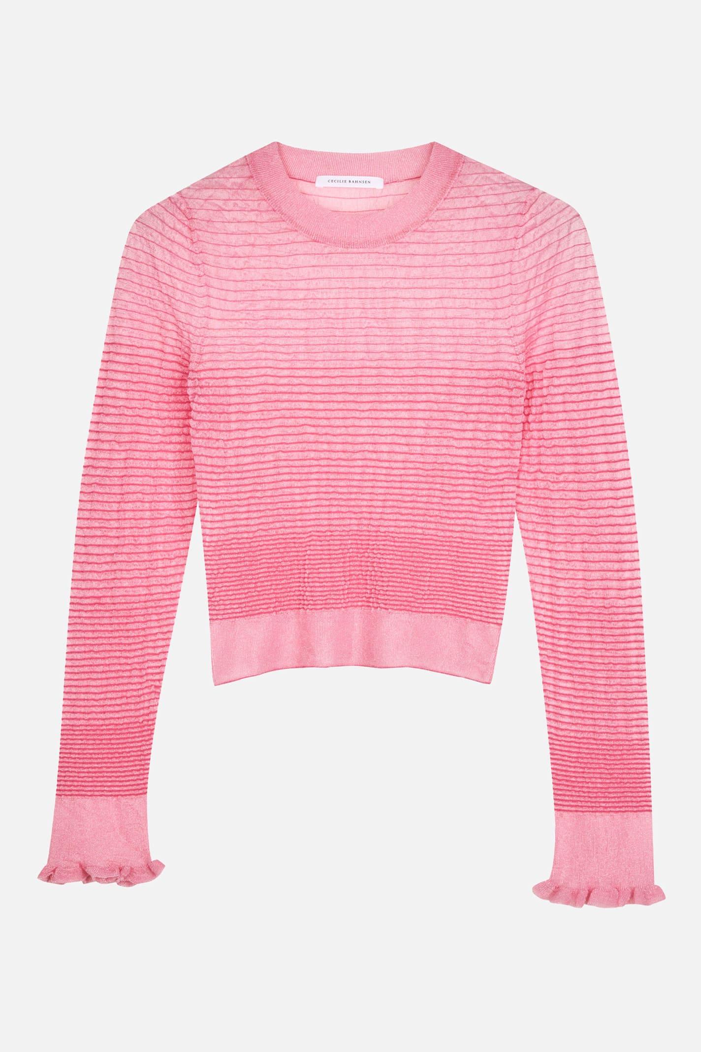 cecilie bahnsen corali top sheer knit