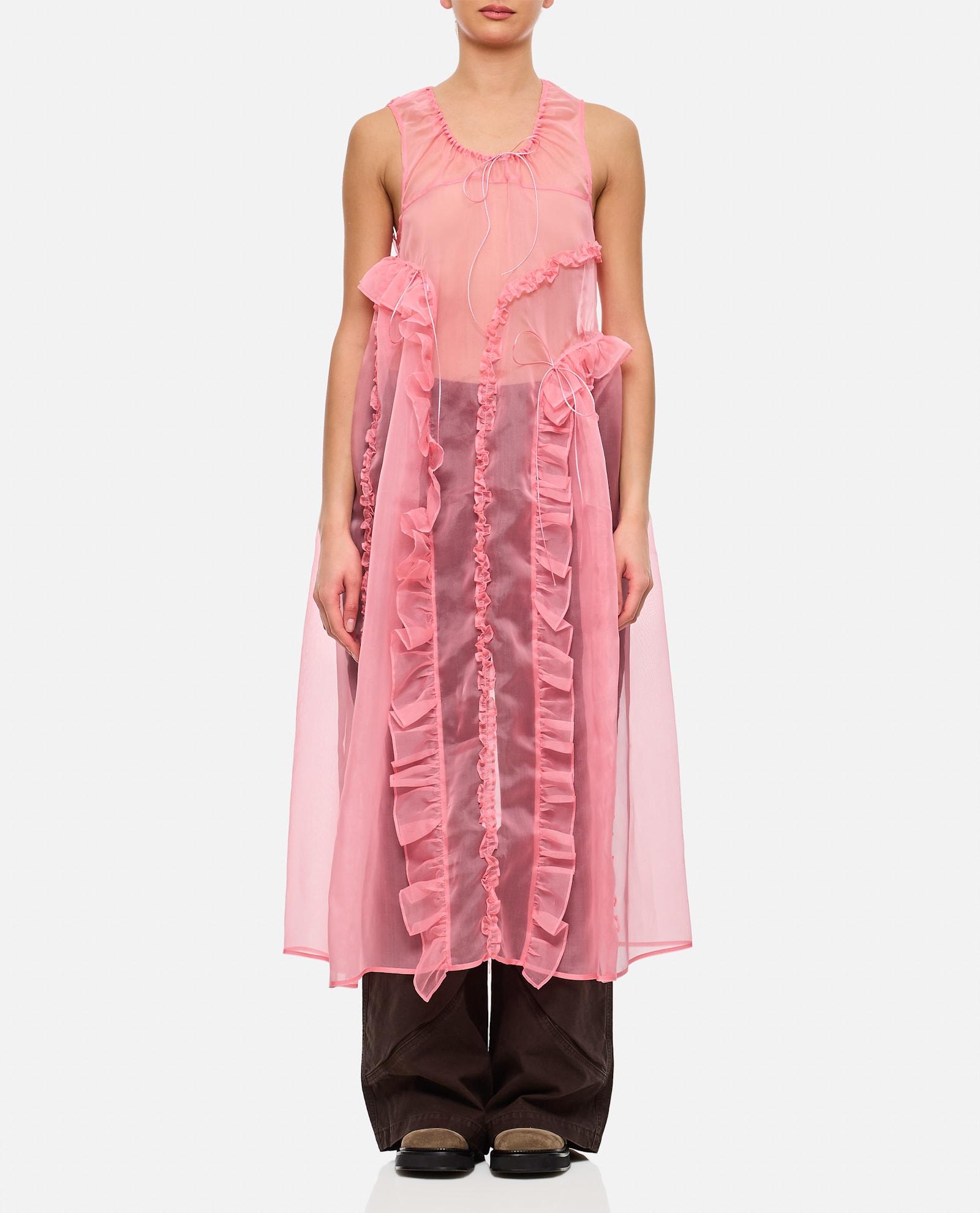 cecilie bahnsen opal ruffle silk satin dress