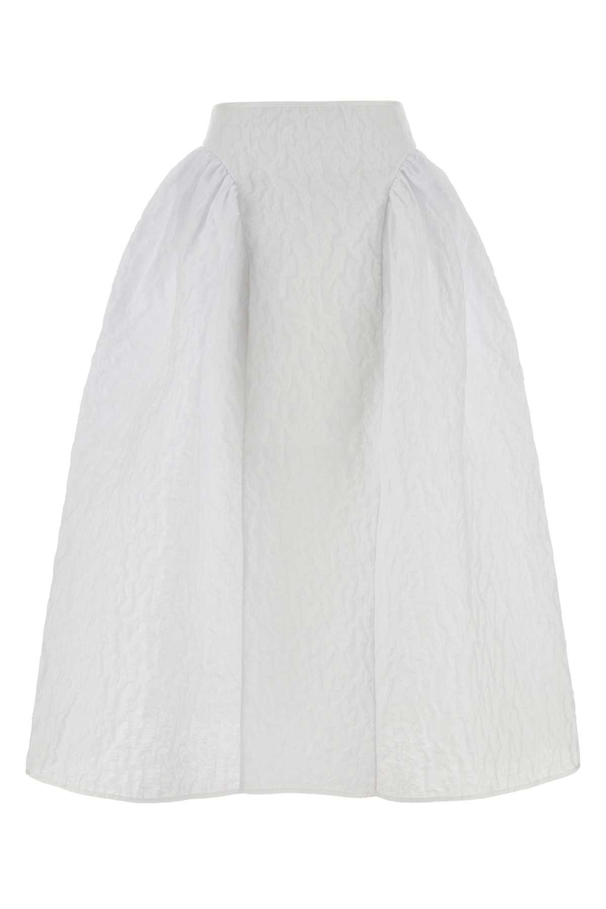 cecilie bahnsen white cotton blend fabiola skirt