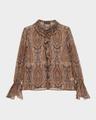 cecily paisley print ruffled silk blouse