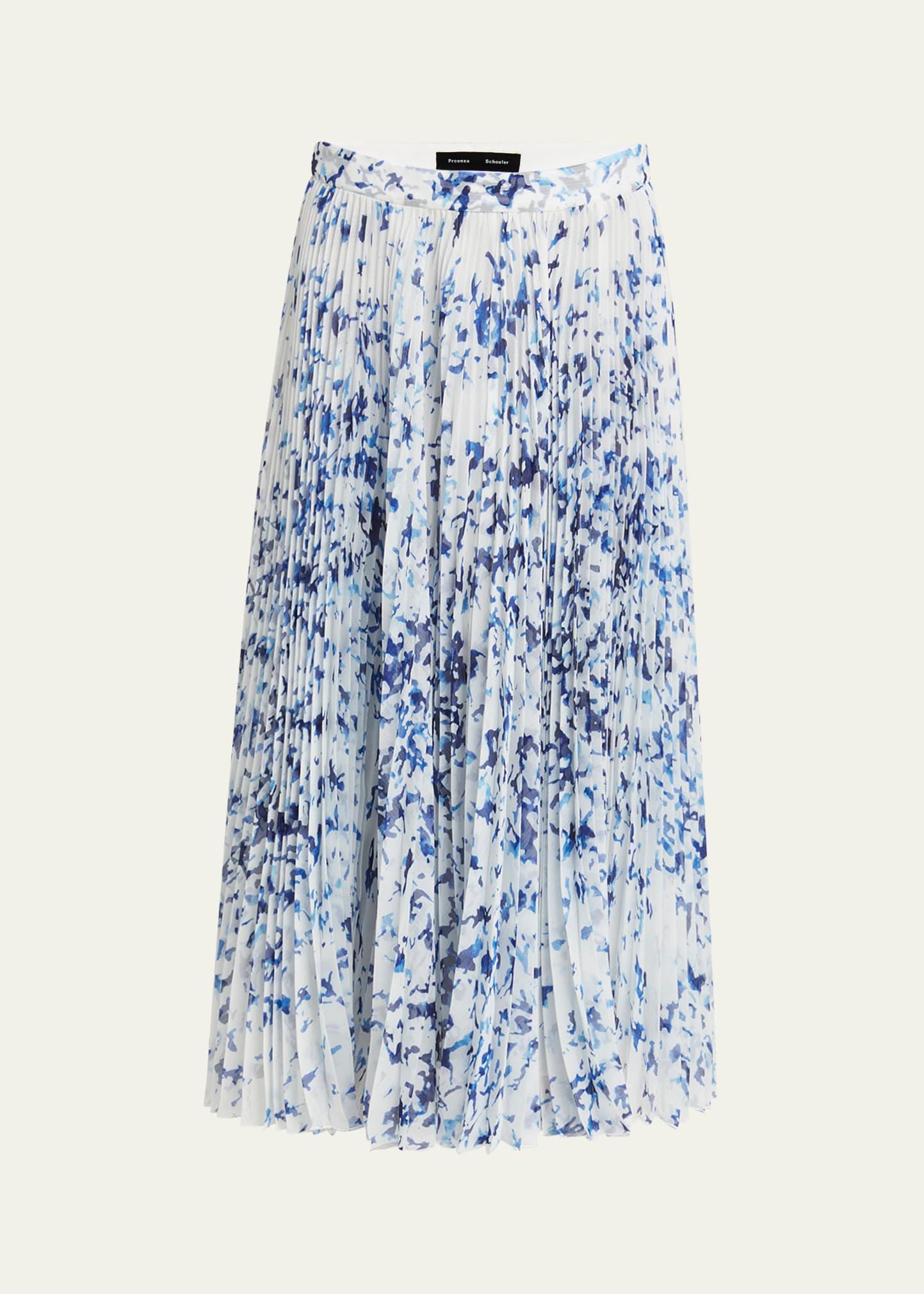 cecily printed crinkle chiffon skirt
