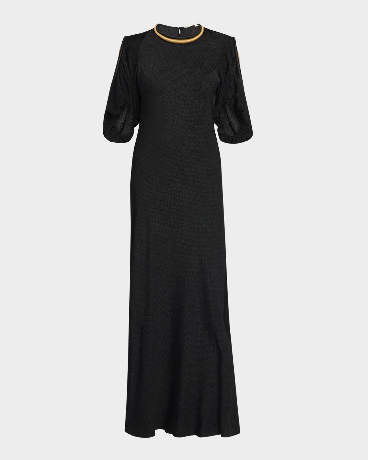cedric tubular cold-shoulder maxi dress