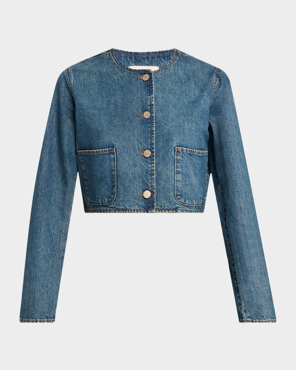celeste cropped denim jacket