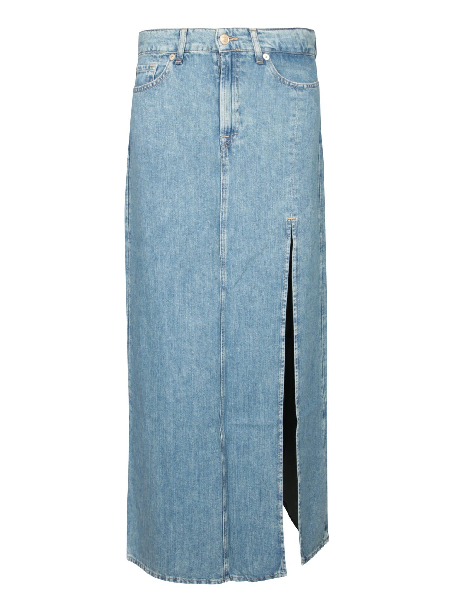 celeste denim long skirt