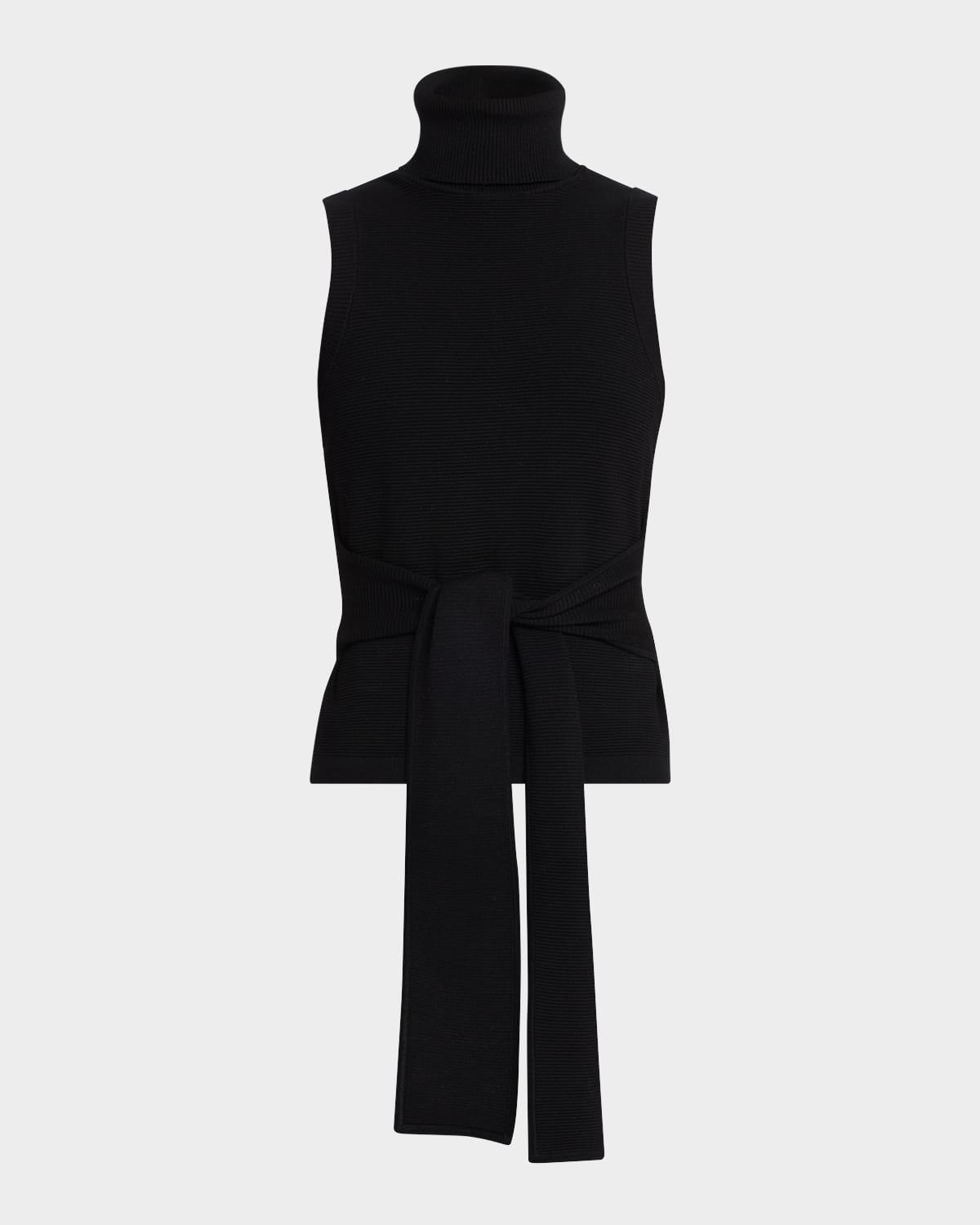 celeste sleeveless turtleneck top