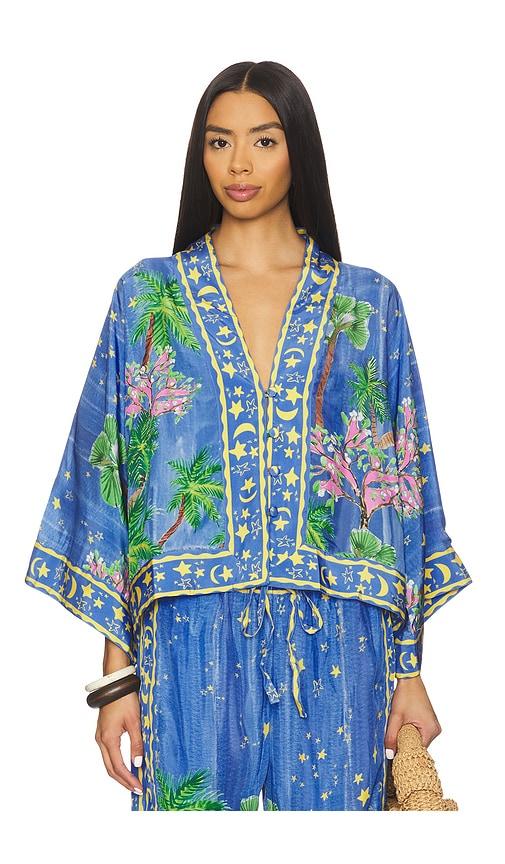 celiab noche top in blue.