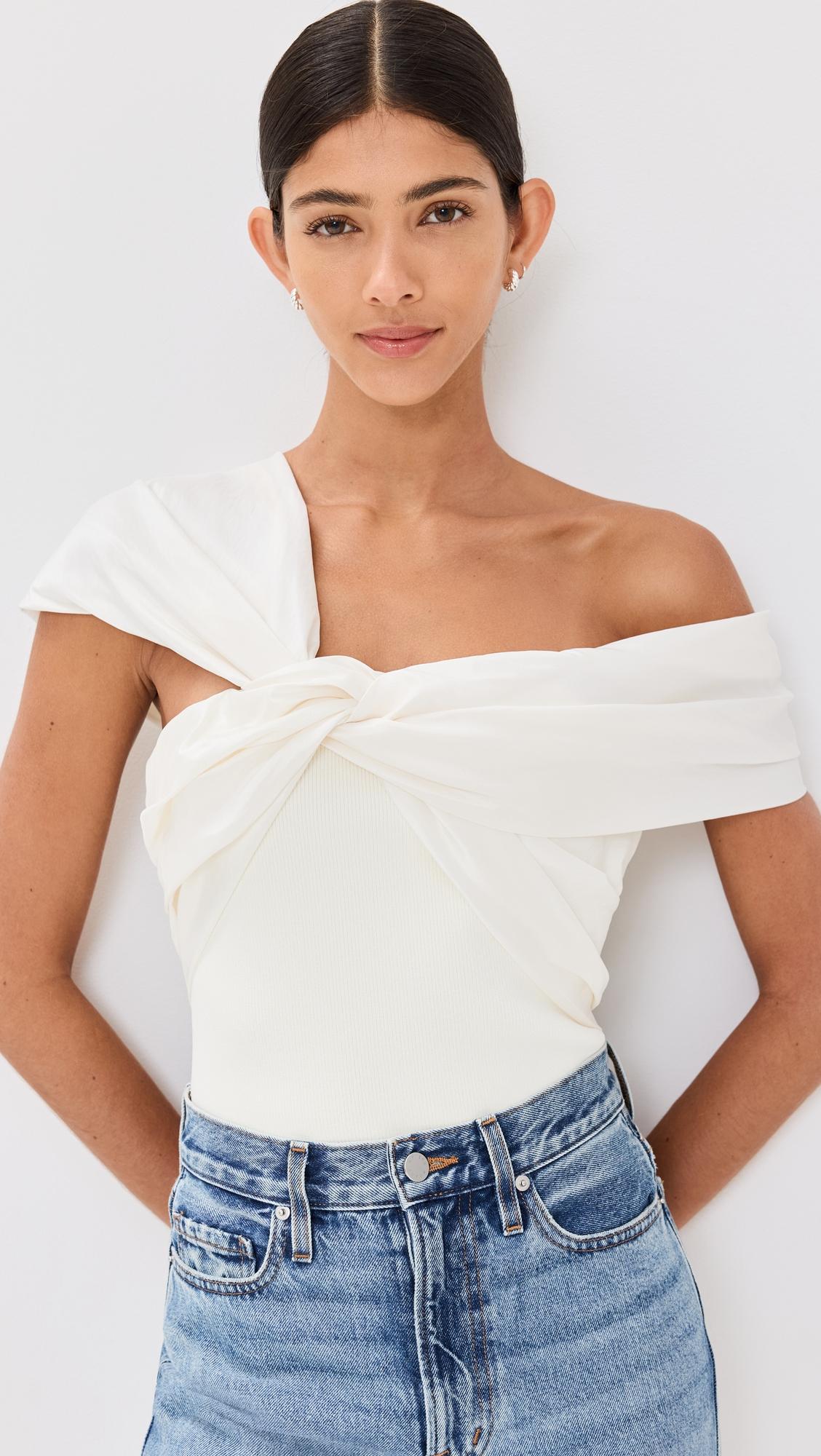 celiana knit combo top