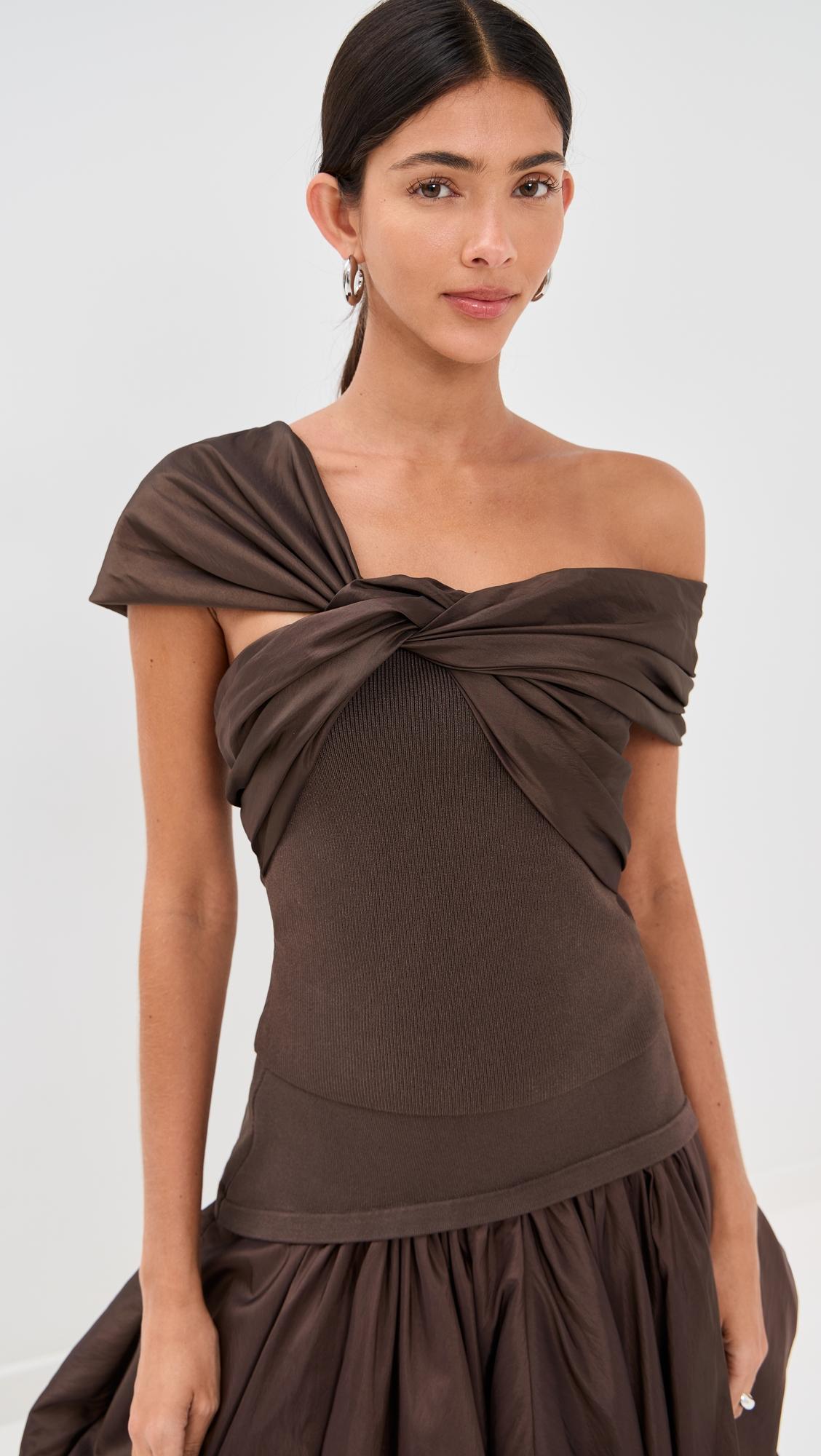 celiana knit combo top