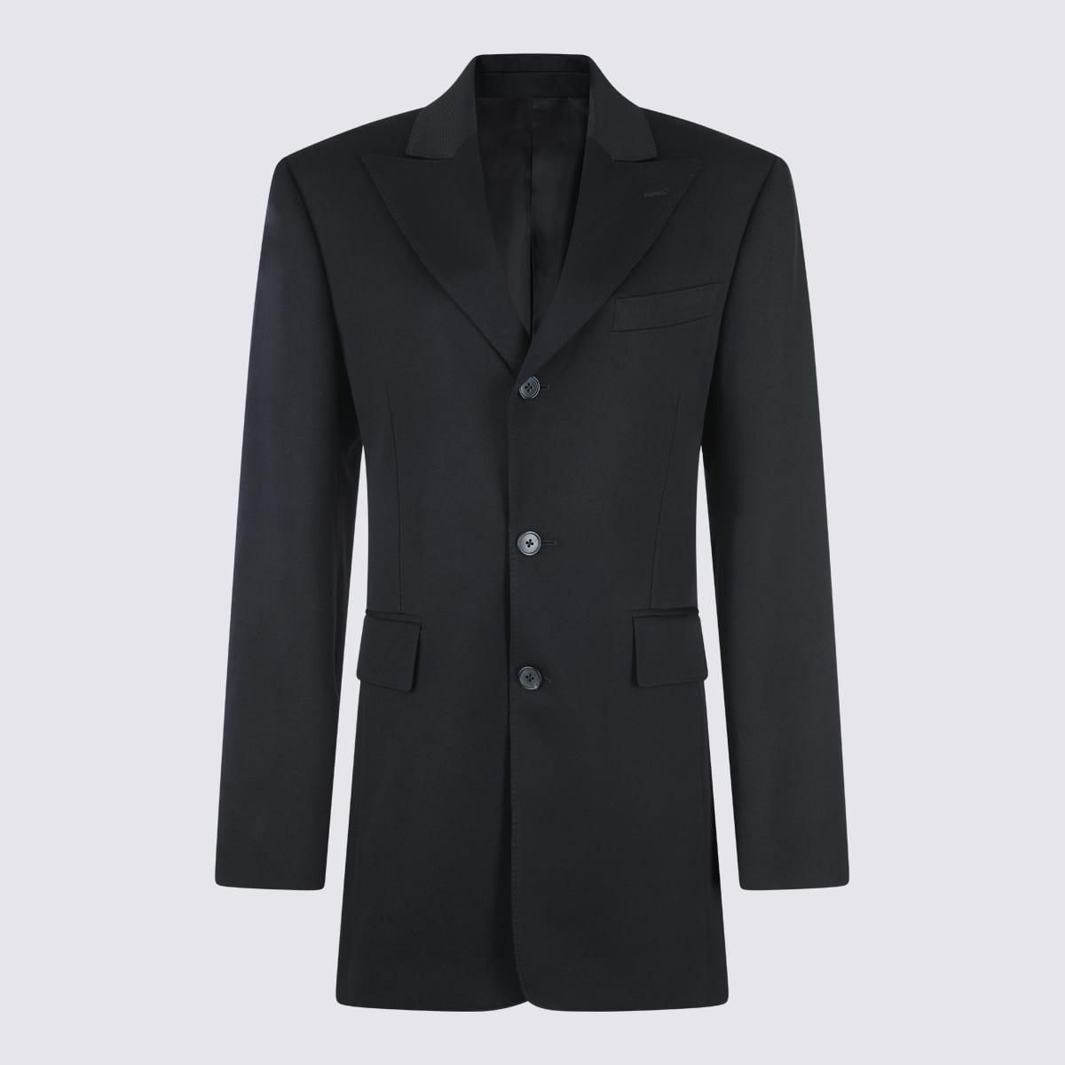 celine black wool casual jacket