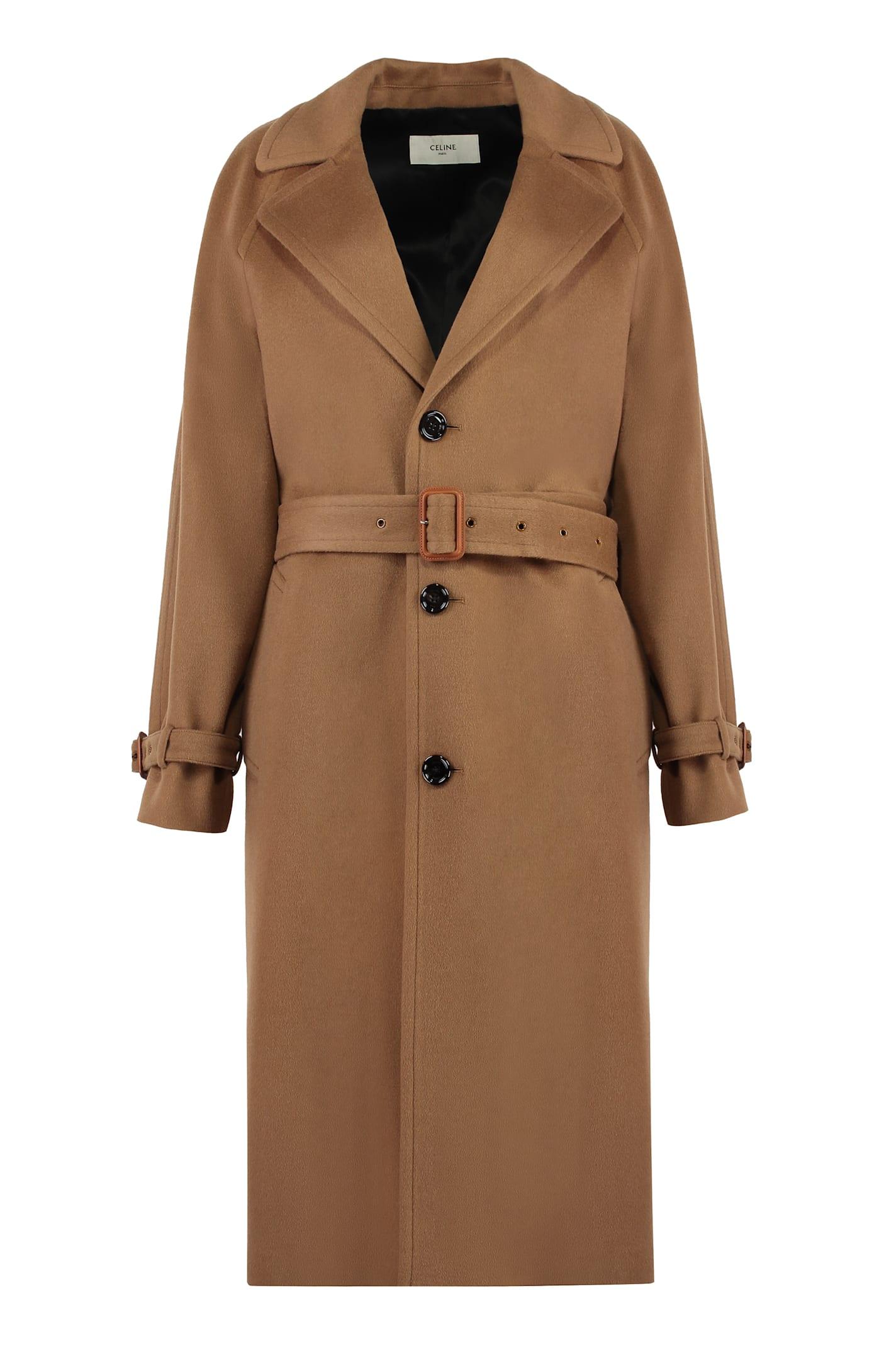 celine chesterfield camelwool coat
