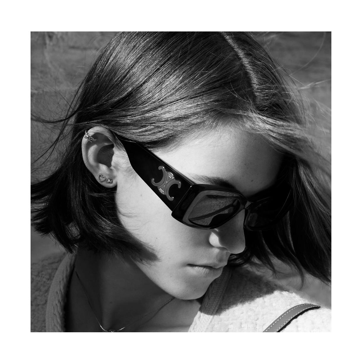 celine cl40282u triomphe xl 93a turchese acetate occhiali sole - women