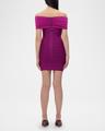 celine off-the-shoulder bandage mini dress