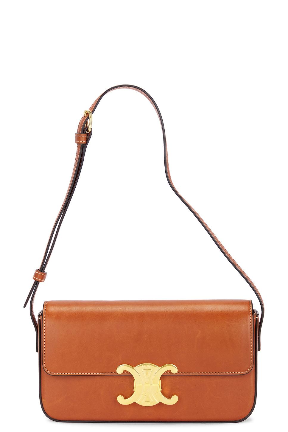 celine triomphe shoulder bag in orange