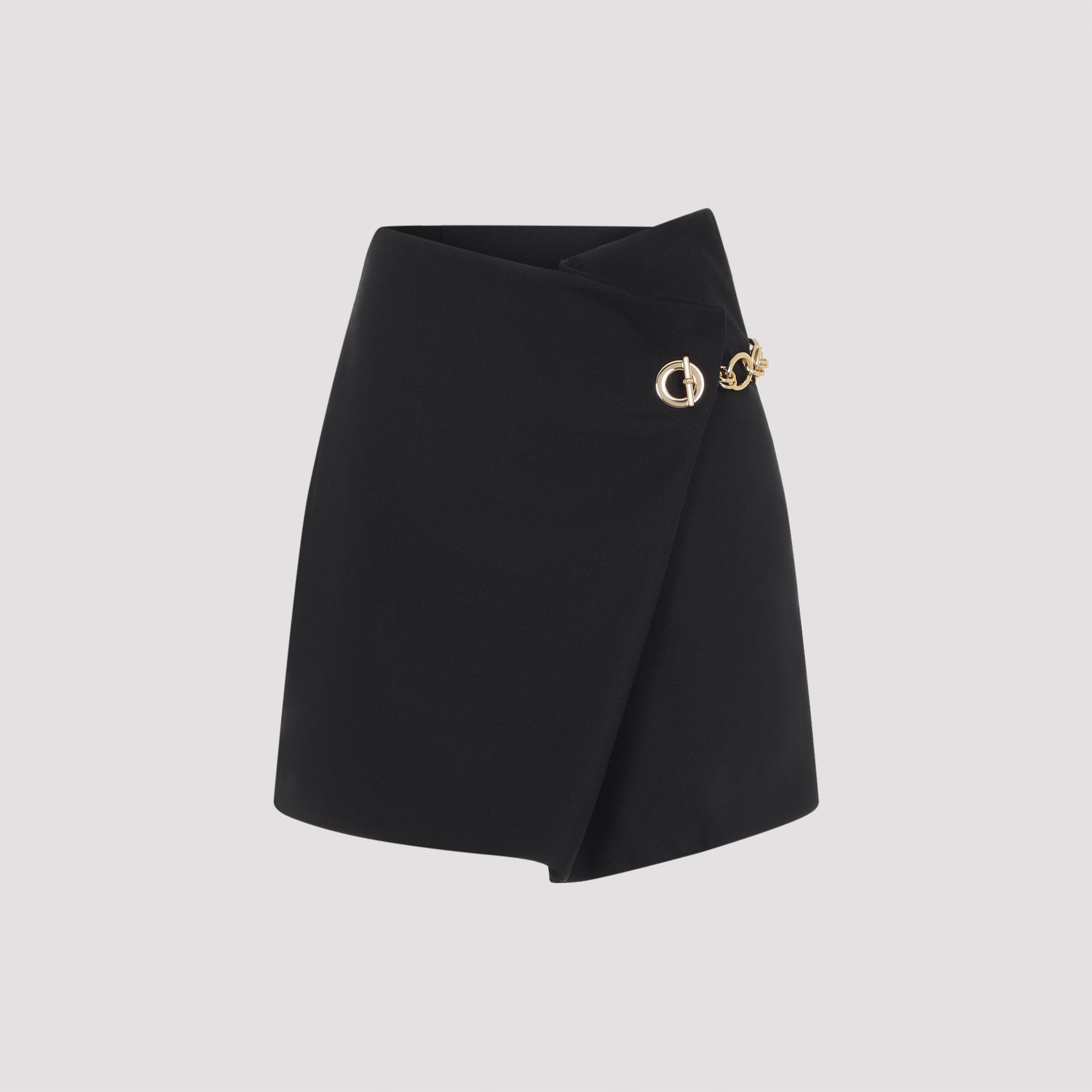 celine wool mini skirt black mohair - women