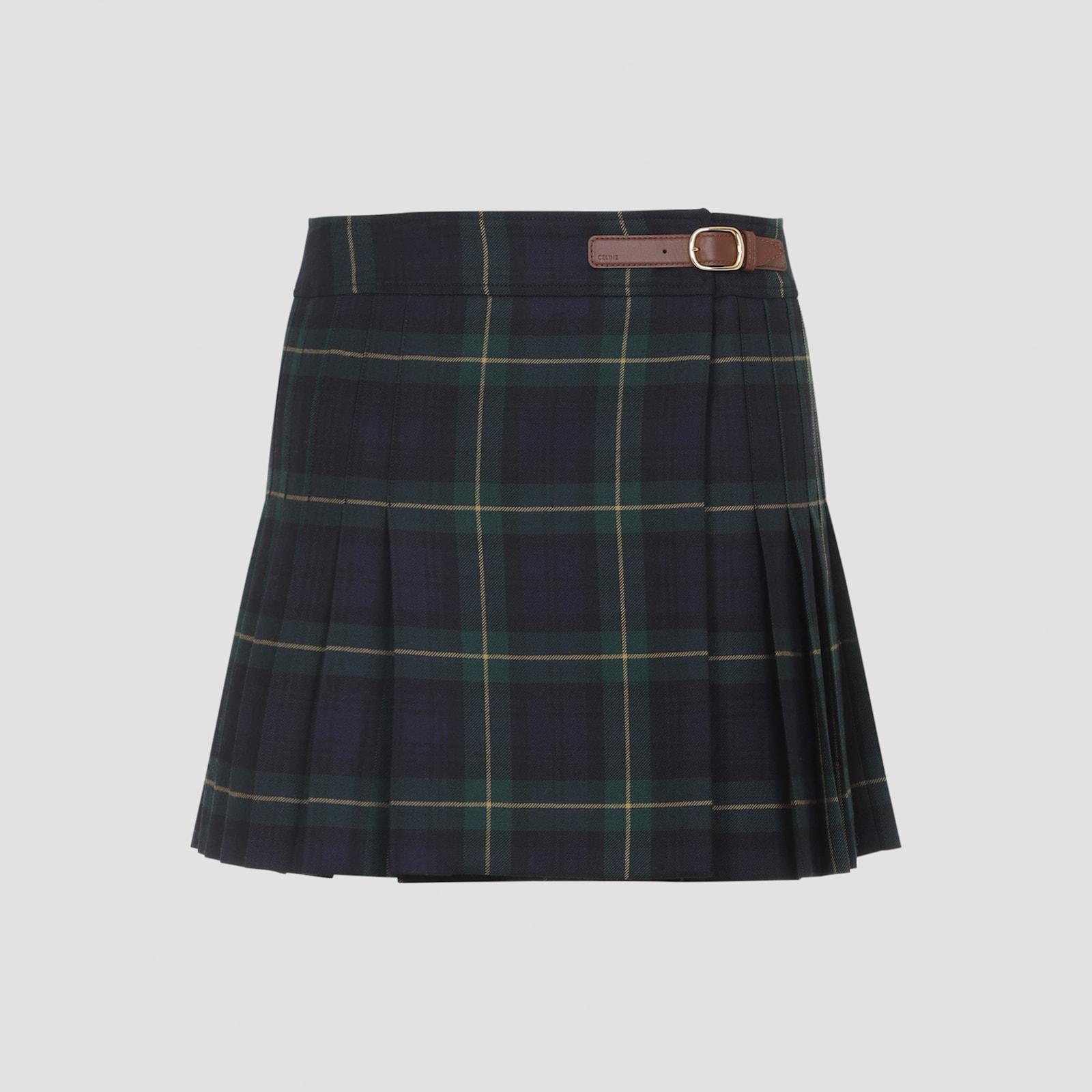 celine wool mini skirt