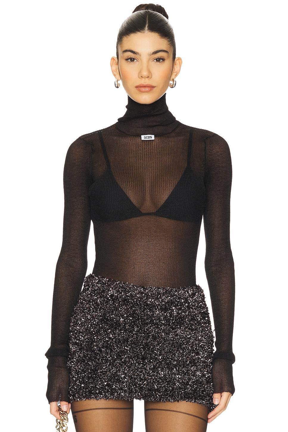 celluloid knit turtleneck top