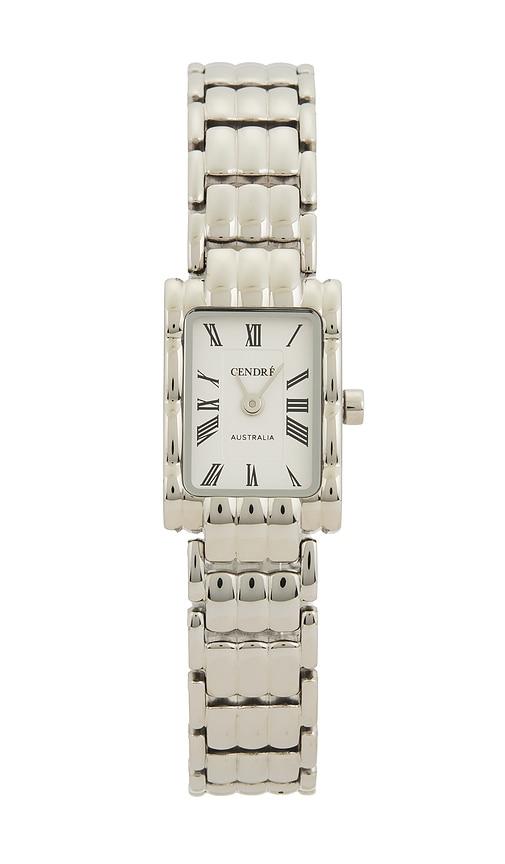 cendre mila watch in metallic silver.