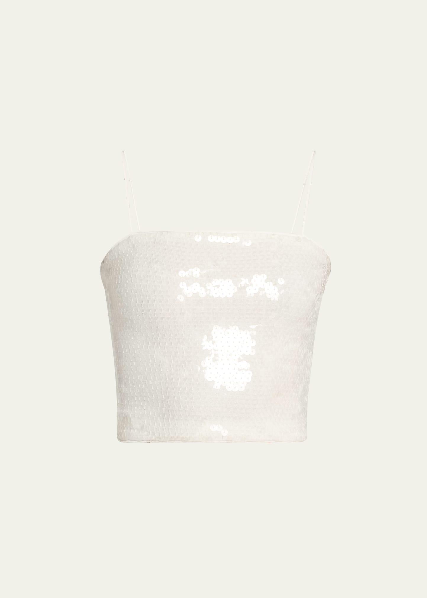 ceresi sequined spaghetti-strap bandeau top