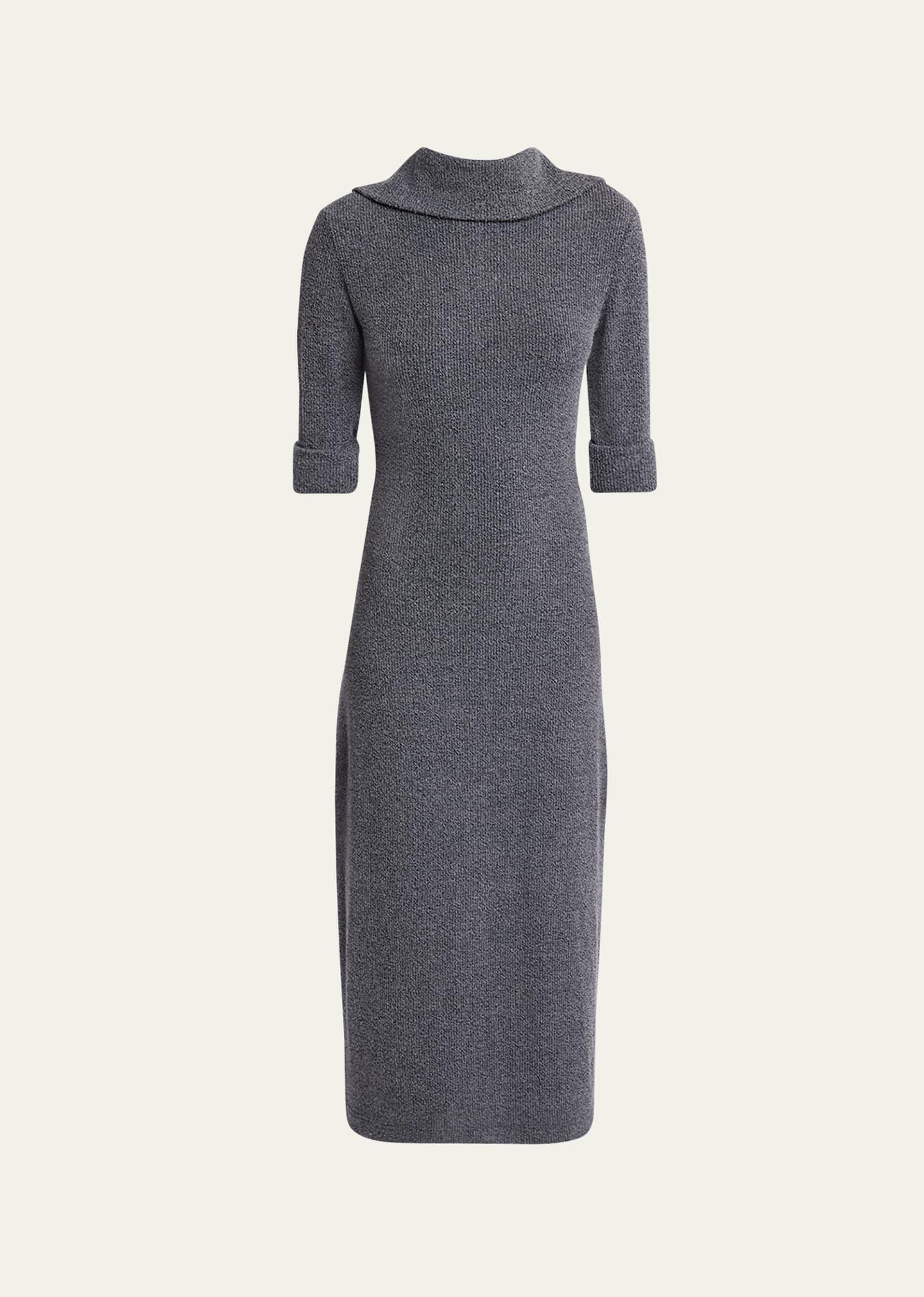 cerine ribbed boucle midi dress