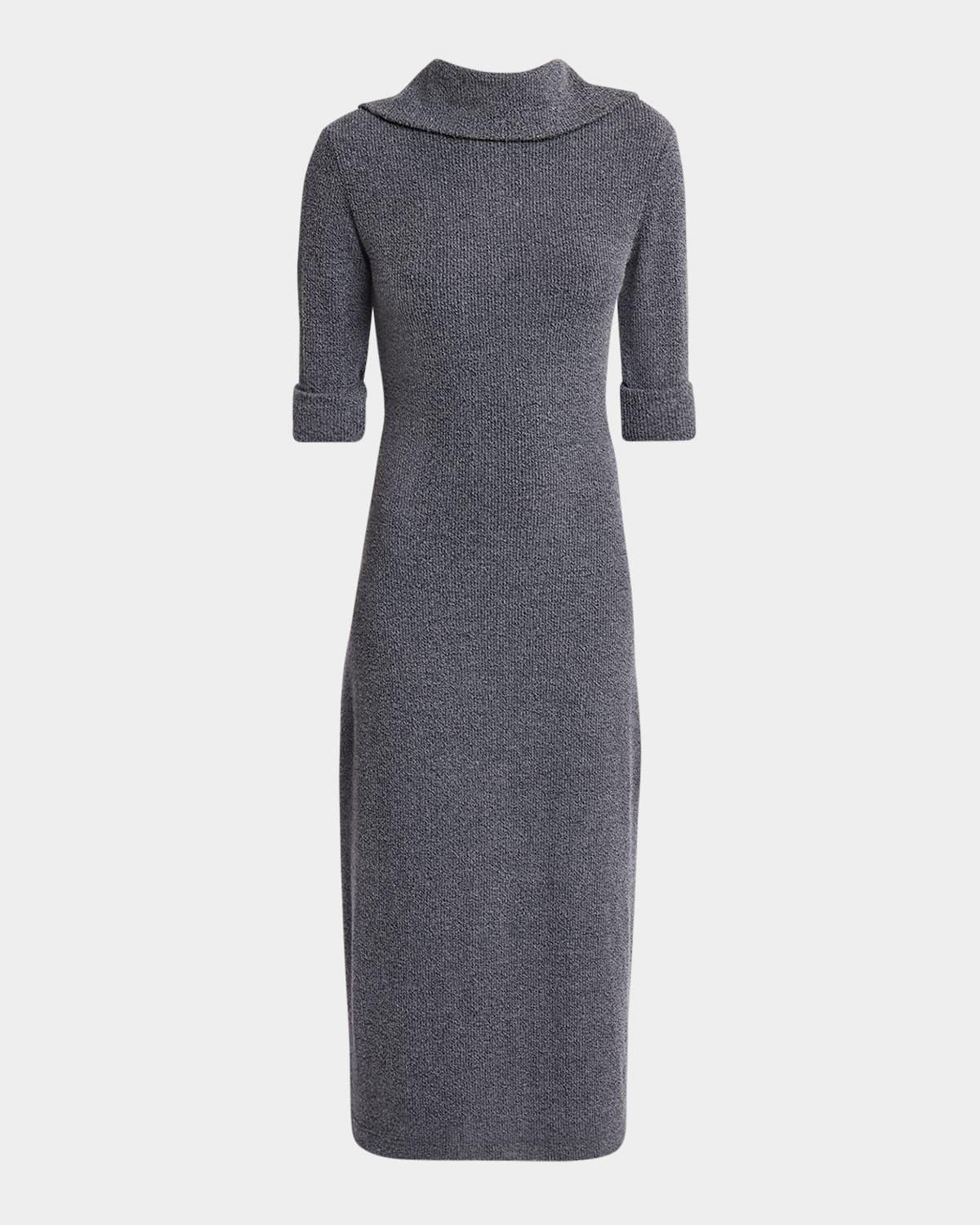 cerine ribbed boucle midi dress