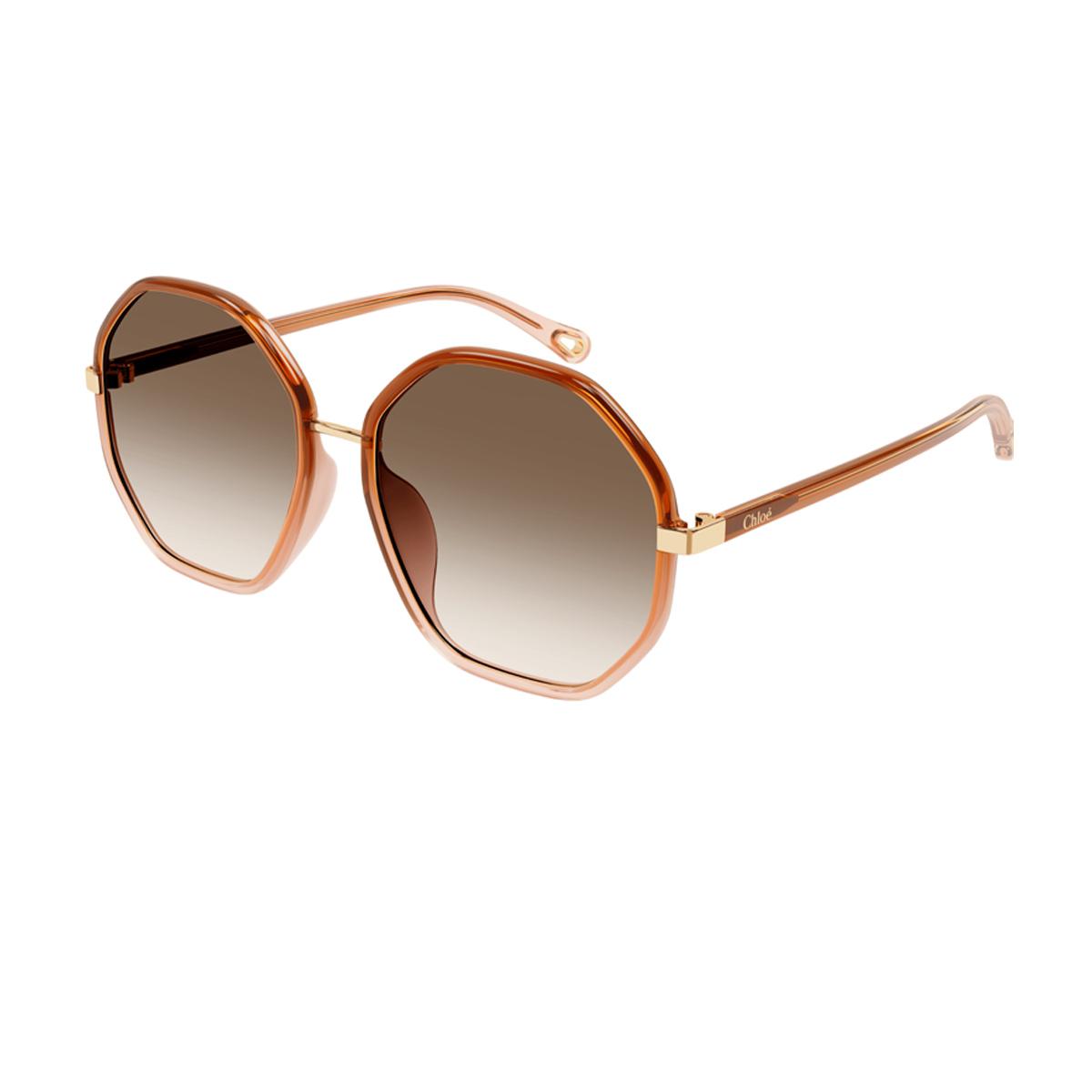 ch0133sa linea chloé 002 marrone bio-acetate occhiali sole - women