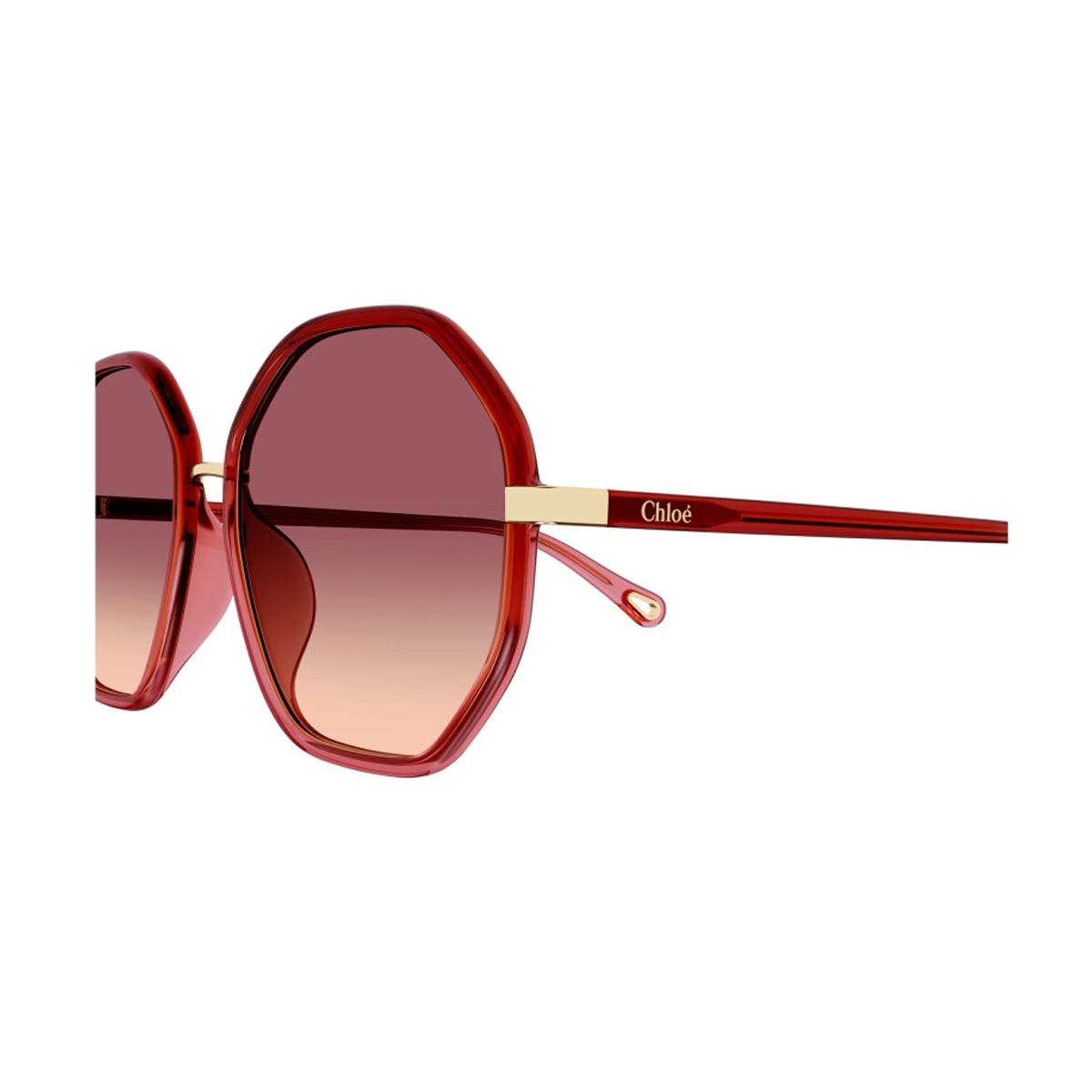 ch0133sa linea chloé 004 rosso bio-acetate occhiali sole - women