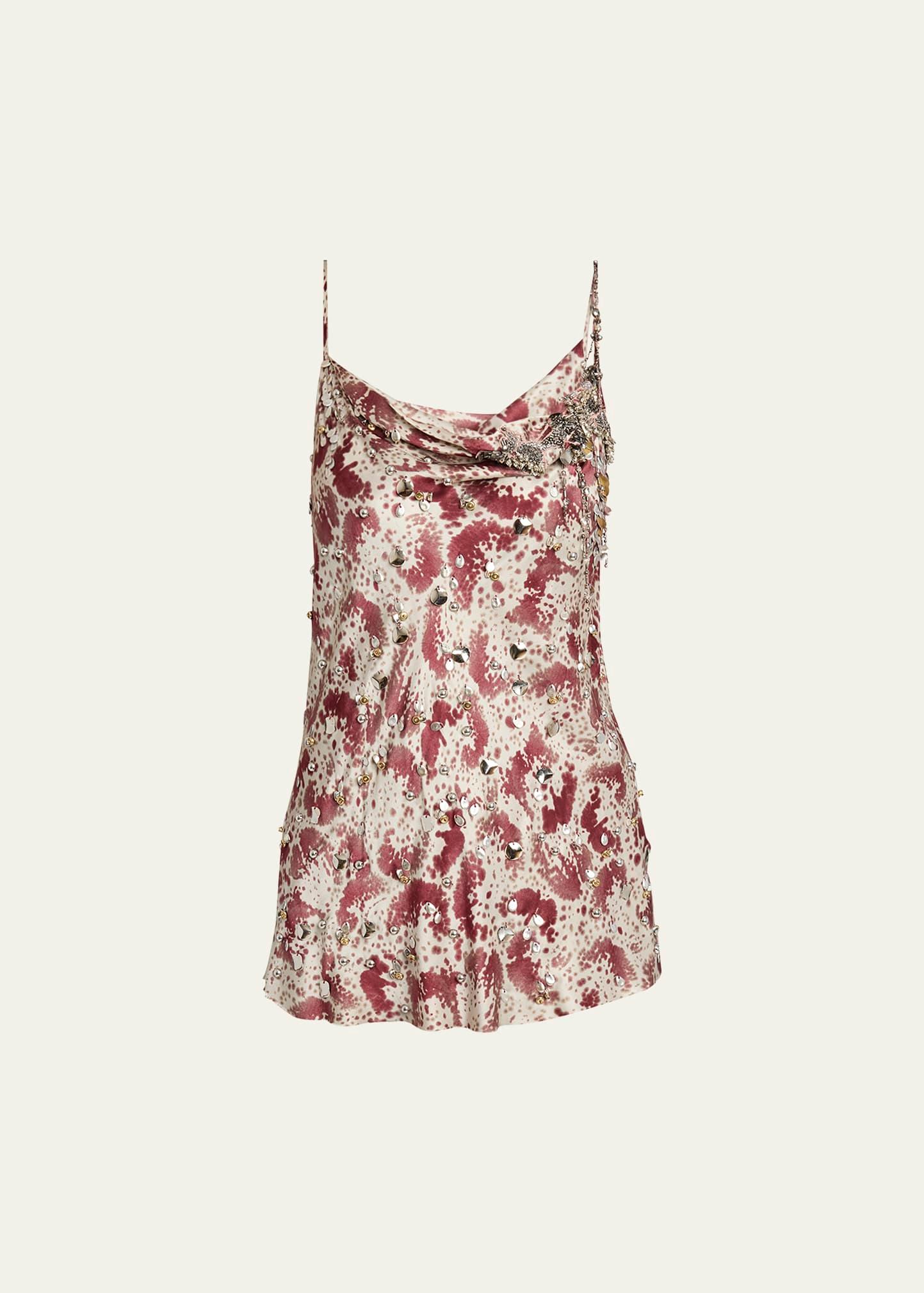 chai printed embellished blouse