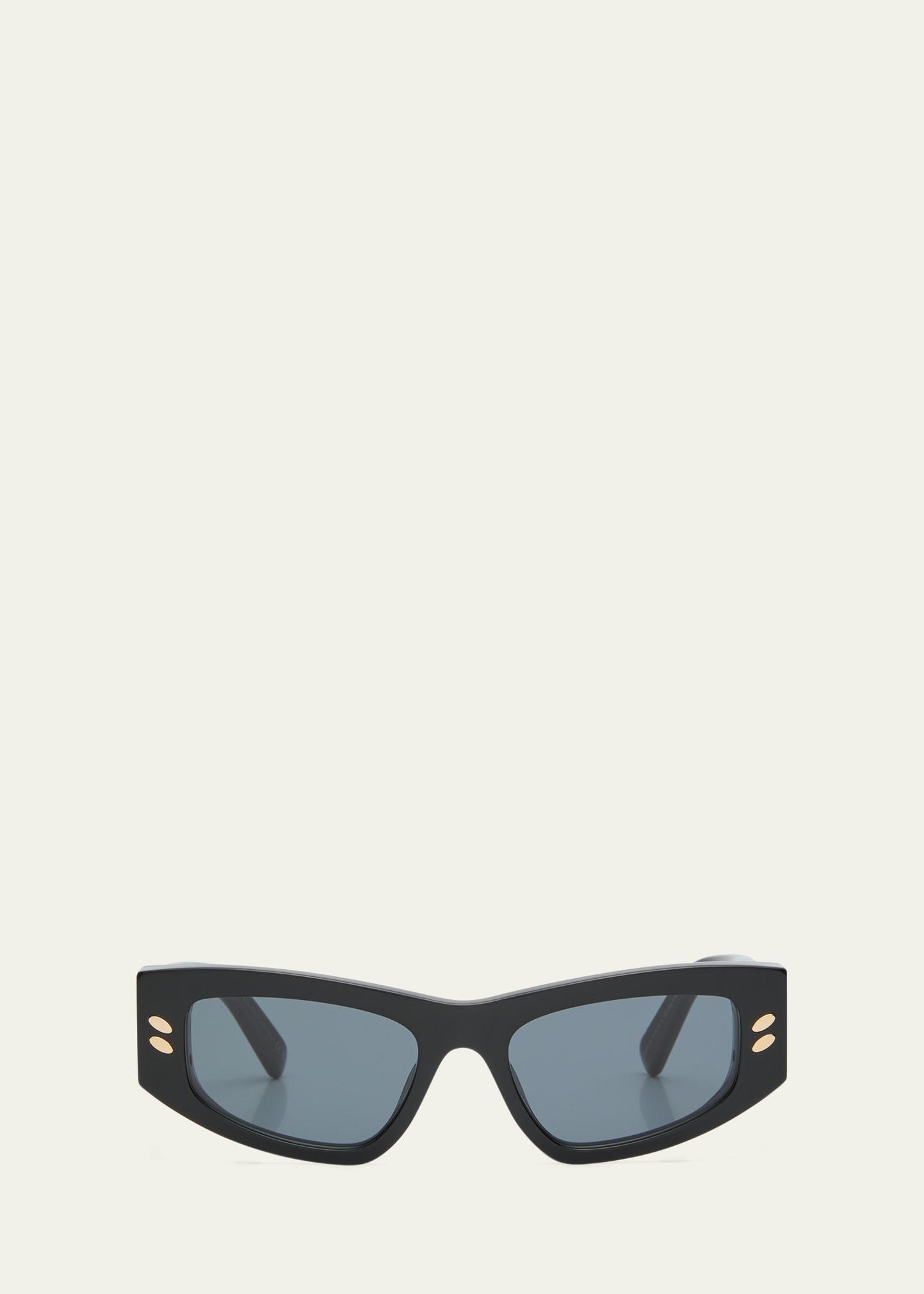 chain acetate cat-eye sunglasses