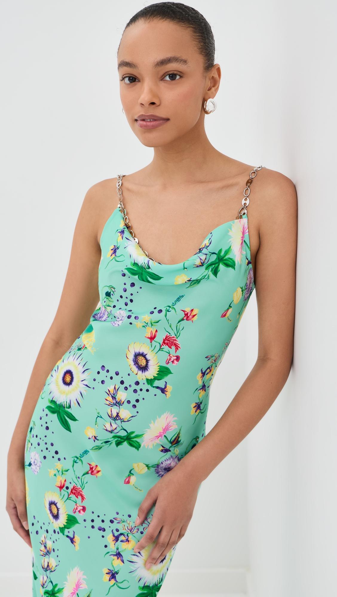 chain embellished dress