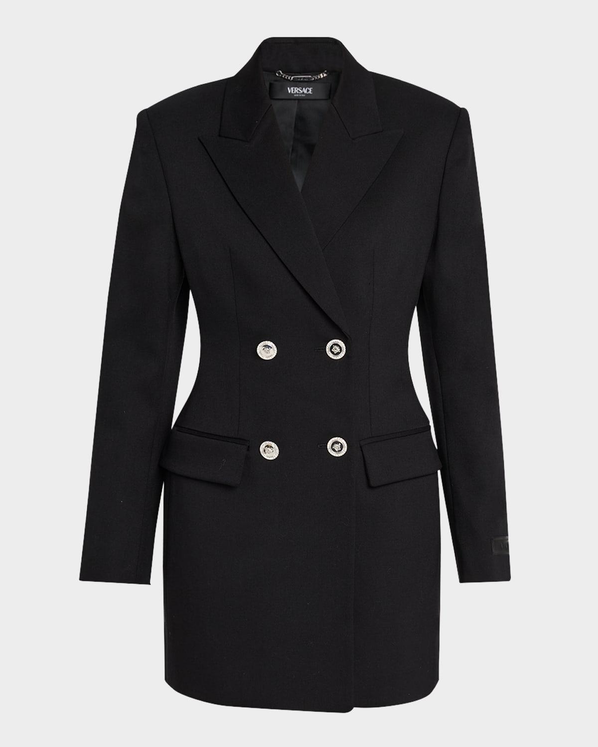 chainmail cutout double-breasted evening jacket