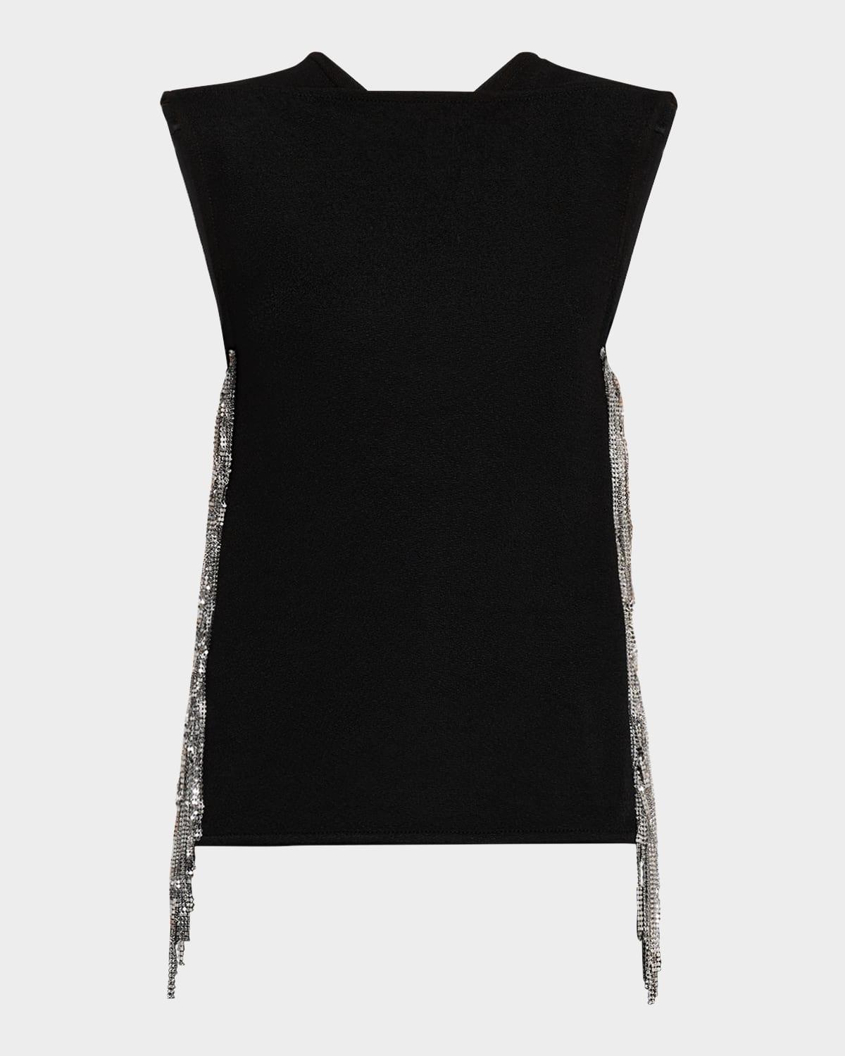 chainmail fringed sleeveless top