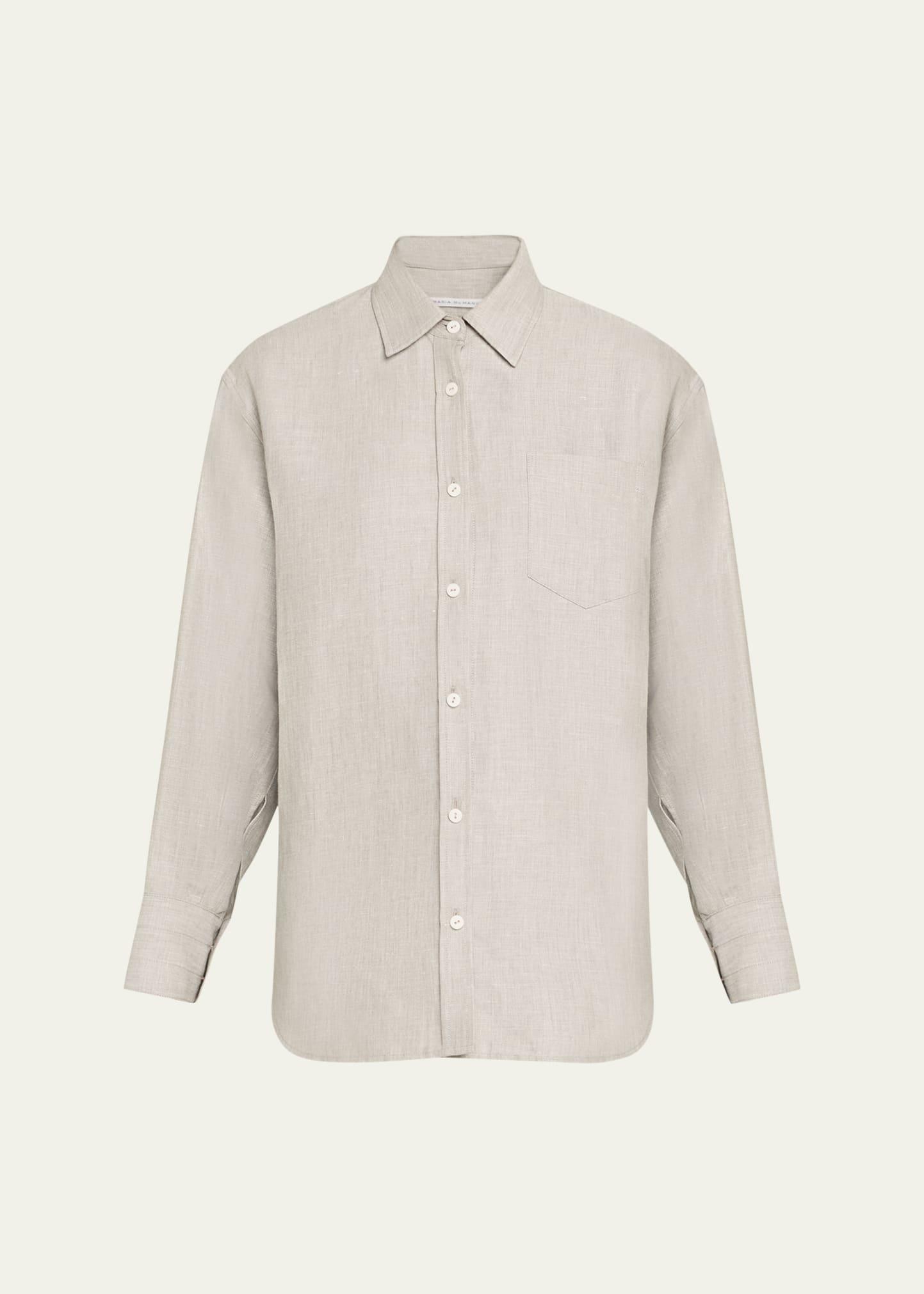 chambray a-line tunic shirt