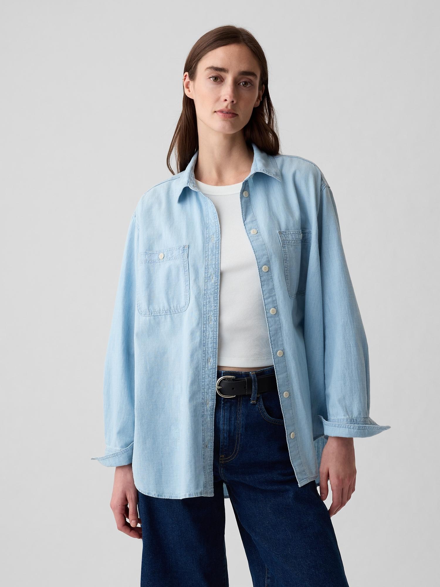 chambray denim big shirt