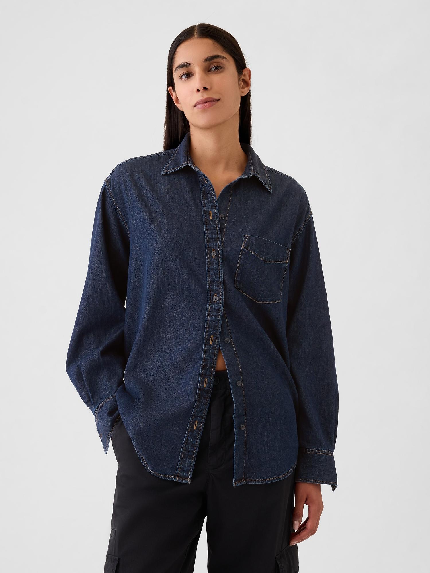 chambray denim big shirt