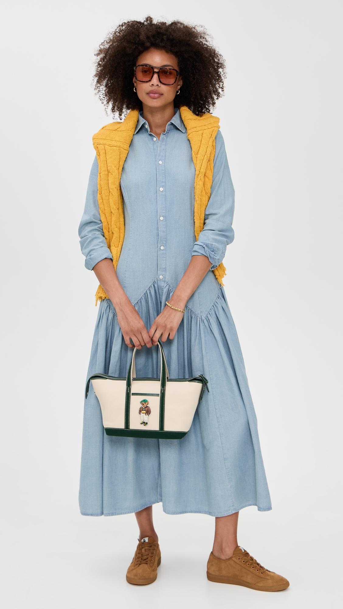 chambray long sleeve shirt dress