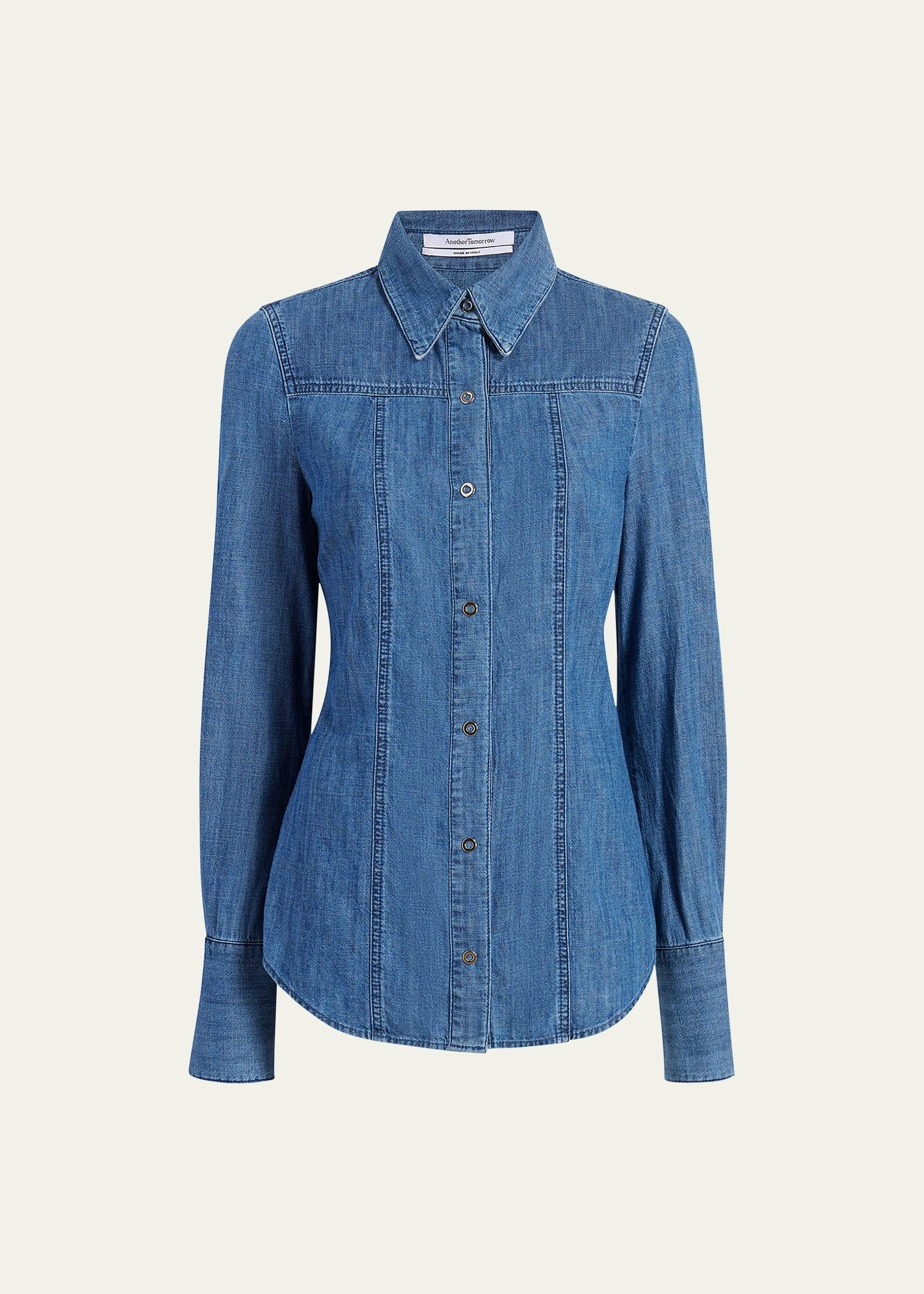 chambray slim shirt