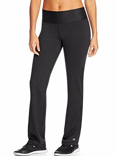 champion women's absolute semi-fit pant with smoothtec waistband, black, x-small