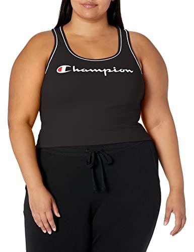 champion women's everyday crop top, black, small