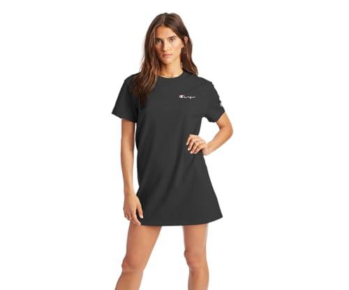 champion women's tee dress, black, x small