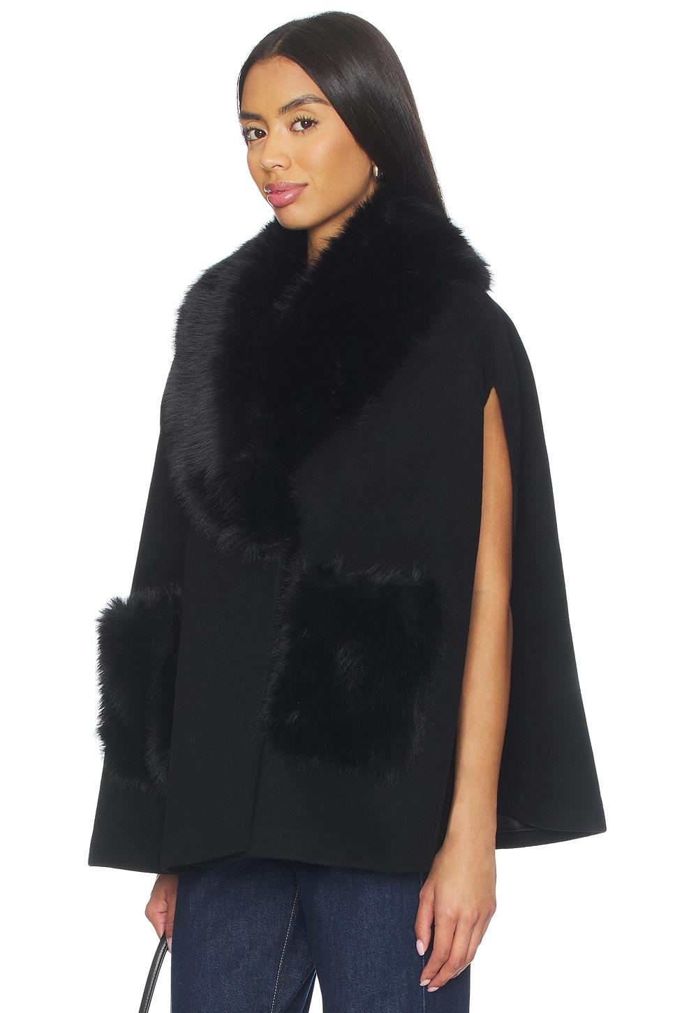chana faux fur cape