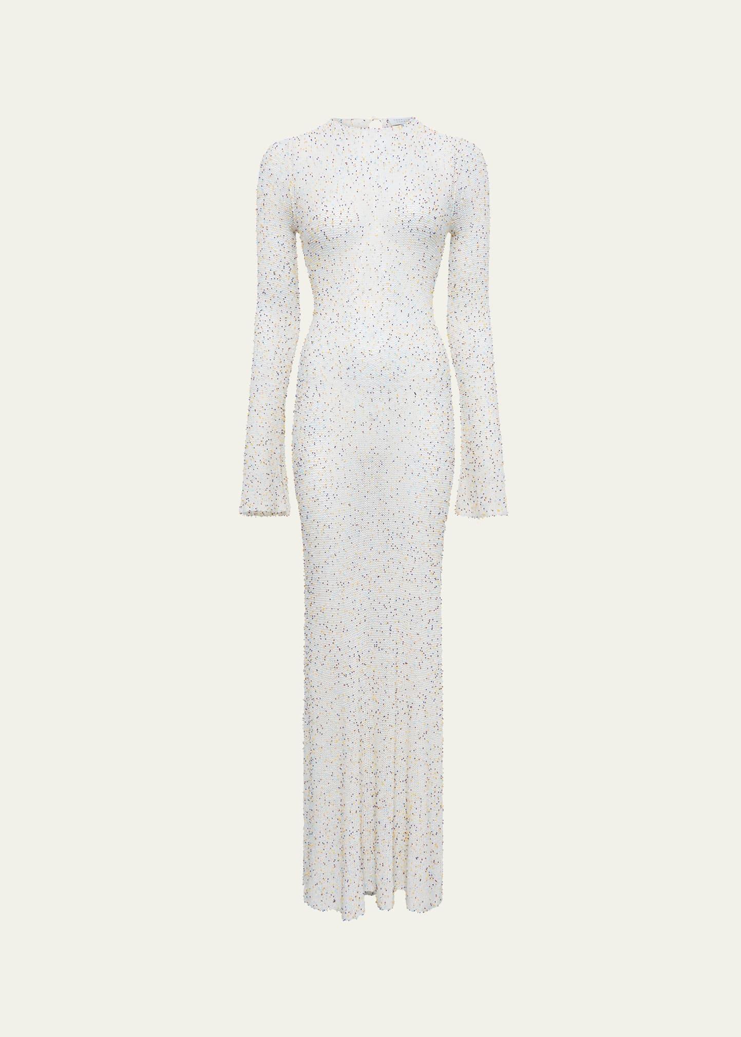 chandra beaded cashmere maxi dress