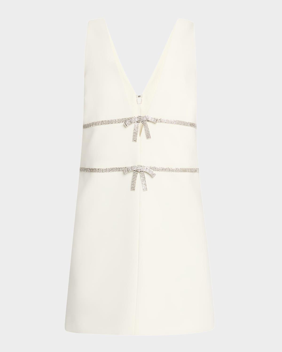 chani crystal bow mini dress