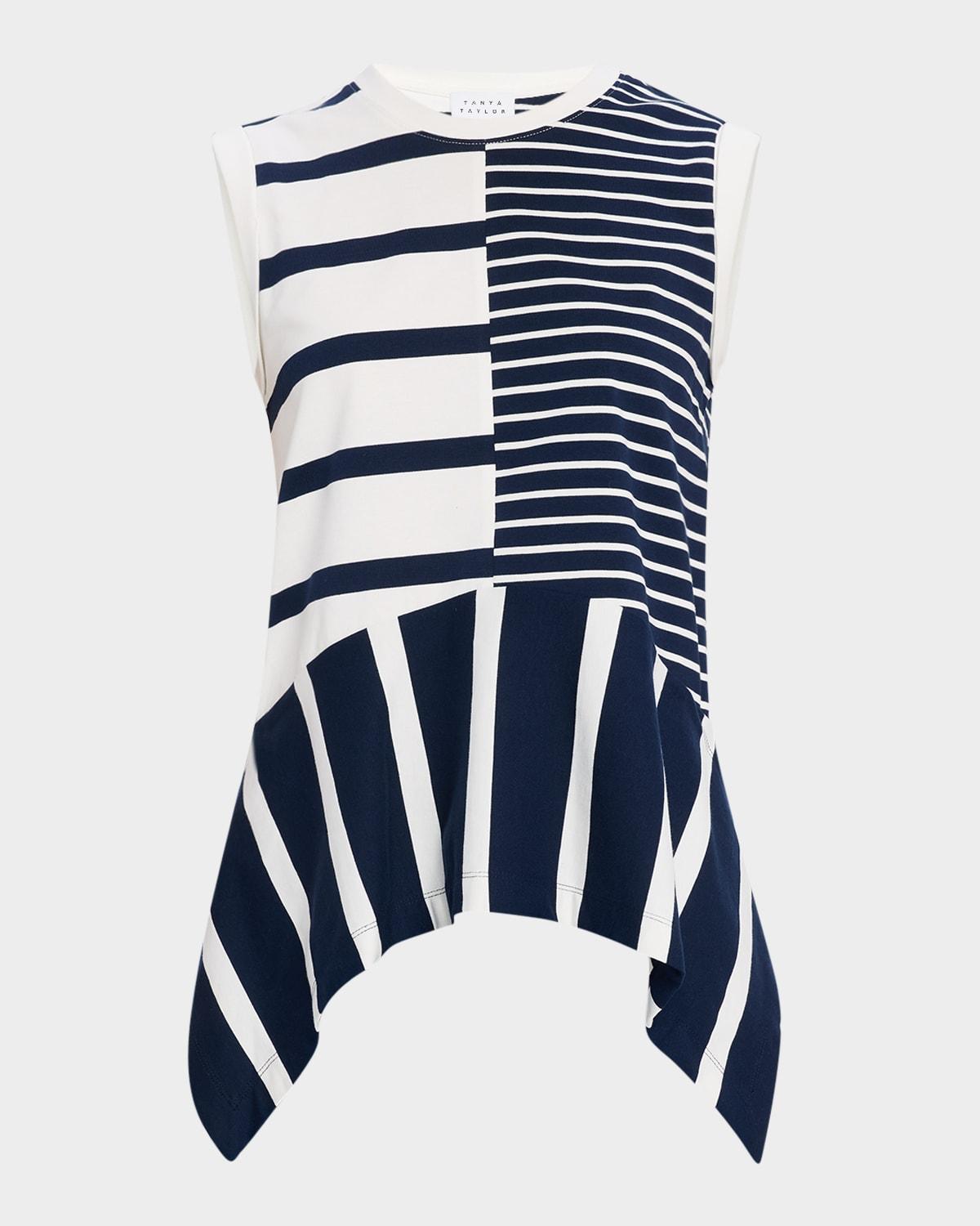 chantel stripe sleeveless top